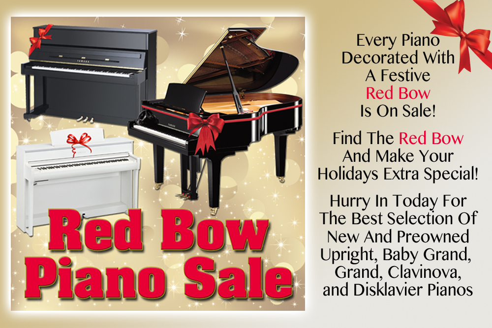 Red Bow Piano Sale